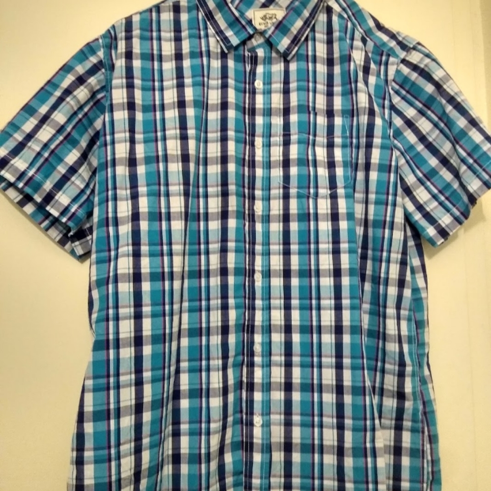 7 Large Marc Ecko Short Sleeve Button Up Shirts